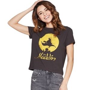 New Disney | Disney Aladdin Magic Carpet Juniors Crop Top T-Shirt XL